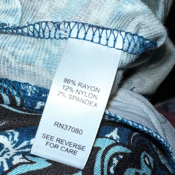🚫SOLD! 🔥CCO SALE! •NWT🤩 |•CATO•| V-neck Draped Tie Waist Print 3/4 Dress - Picture 12 of 15